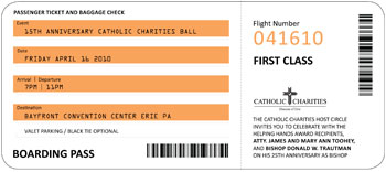 Catholic Charities Ball invitation