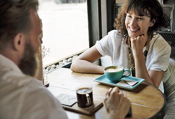Couple talking