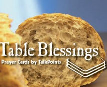 Table Blessing Prayer Cards