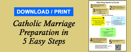 Advertisement for Marriage Prep - 5 easy steps